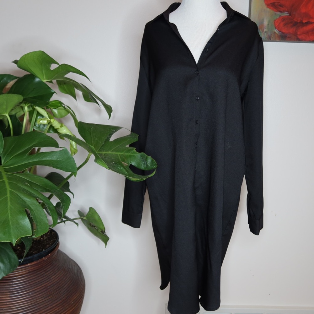Got This Shirt Dress - Black
